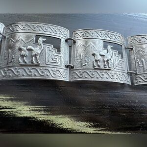 Vintage Peruvian, silver bracelet